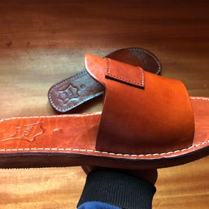 leather sandals, men leather sandal, moroccan sandal, handmade sandals, brown leather, men slip sandal, leather slides, arabic sandals, summer sandals, open toe sandal, artisan leather, minimal sandals, comfort sandals