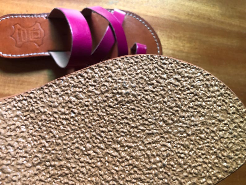 pink leather sandal, hot pink sandals, fuchsia sandals, leather sandals, handmade sandals, moroccan sandal, leather slides, women sandals, flat sandals, open toe sandal, cross strap sandal, boho sandals, summer sandals
