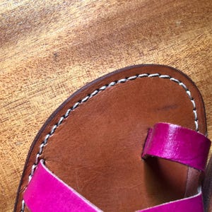 pink leather sandal, hot pink sandals, fuchsia sandals, leather sandals, handmade sandals, moroccan sandal, leather slides, women sandals, flat sandals, open toe sandal, cross strap sandal, boho sandals, summer sandals