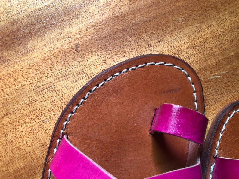 pink leather sandal, hot pink sandals, fuchsia sandals, leather sandals, handmade sandals, moroccan sandal, leather slides, women sandals, flat sandals, open toe sandal, cross strap sandal, boho sandals, summer sandals