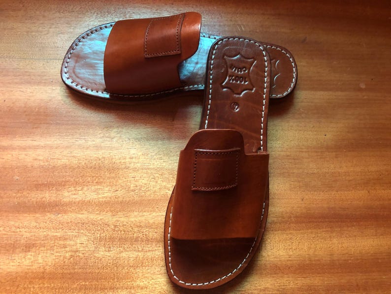 leather sandals, men leather sandal, moroccan sandal, handmade sandals, brown leather, men slip sandal, leather slides, arabic sandals, summer sandals, open toe sandal, artisan leather, minimal sandals, comfort sandals