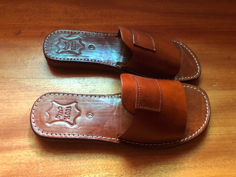 leather sandals, men leather sandal, moroccan sandal, handmade sandals, brown leather, men slip sandal, leather slides, arabic sandals, summer sandals, open toe sandal, artisan leather, minimal sandals, comfort sandals