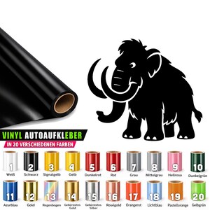 Mammut Vinyl Aufkleber – wetterfester Outdoor Sticker für Auto, Motorrad, Fenster, Tasse & Becher – selbstklebend langlebig Dekoration
