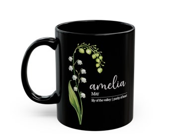 Personalized Mug Birth Month Flower Mug Customized With Name |  Gift For Mom, Grandma, Sister, Best Friend, Cousin, Birthday, Bridal Party