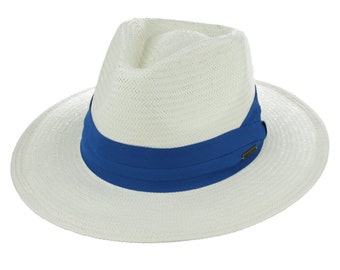 Cappello Panama in paglia di carta in edizione limitata con fascia reale - Crema