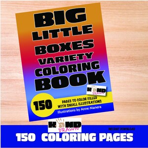 Variety Coloring Book: 150 Small Illustrations by Anne Manera (Instant Download)