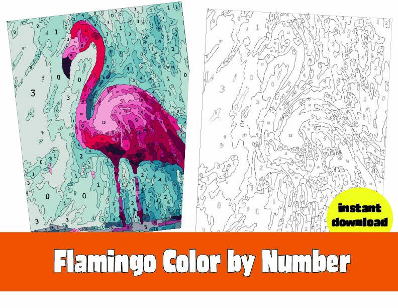 Flamingo Number - Etsy