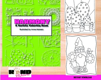 Harmony A Variety Coloring Book illustrated by Anne Manera