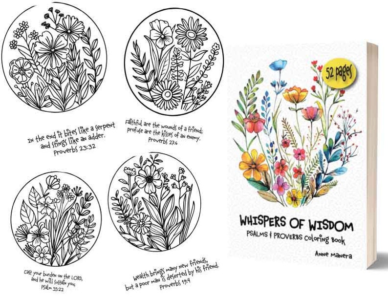 Whispers of Wisdom Psalms & Proverbs Coloring Book by Anne Manera ...