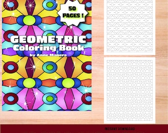 Geometrisches Malbuch illustriert von Anne ManeraInstant Download
