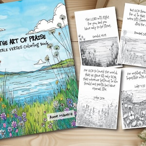 L'art de la louange versets bibliques à colorier par Anne Manera téléchargement immédiat