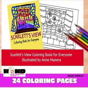 Scarlett&#39;s View  Coloring Book for Adults illustrated by Anne Manera
