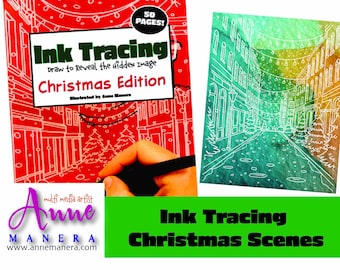 Livro de arte de traçado a tinta: edição de Natal revelada (download em PDF)