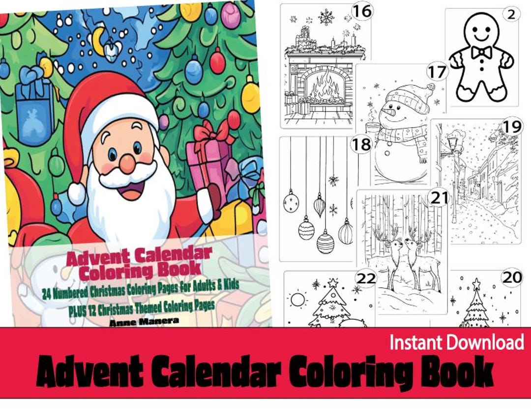 Advent Calendar Coloring Book by Anne Manera - Etsy