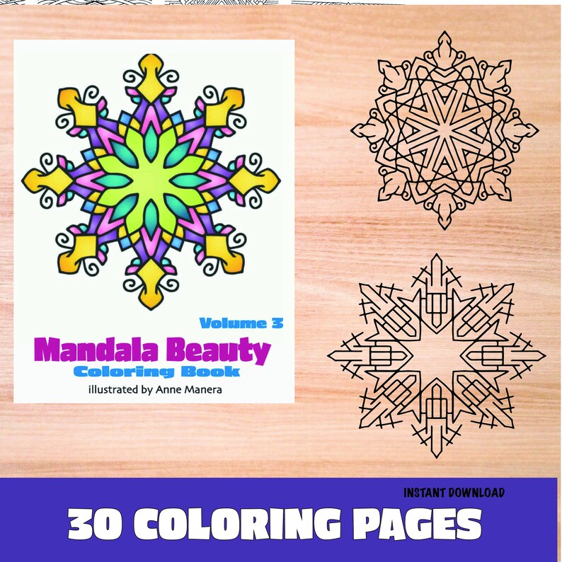 Mandala Beauty Volume 3 Coloring Book Illustrated by Anne Manera ...