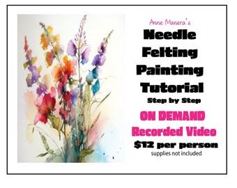 Flowers Needle Felting Video: Beginner Step-by-Step Tutorial