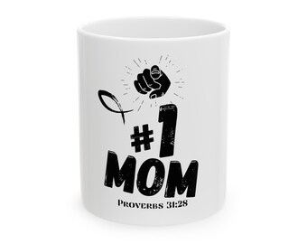 Mothers Day - #1 Mom - Ceramic Mug, 11oz