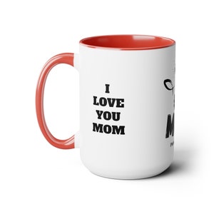 Mothers Day 1 Mom Two-Tone Coffee Mugs, 15oz zdjęcie 6