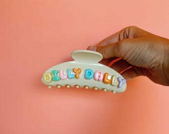 Pinza para el cabello Pastel Dilly Dally, pinza para el cabello Dilly Dally, pinza para el cabello Dilly Dally Rainbow Pastel, pinza para el cabello de moda, pinza para el cabello de verano, cabello grueso