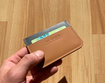 Minimalistische kleurrijke kaarthouder portemonnee voor mannen en vrouwen – Handgeschilderde kaarthouder – Slanke kaartportemonnee