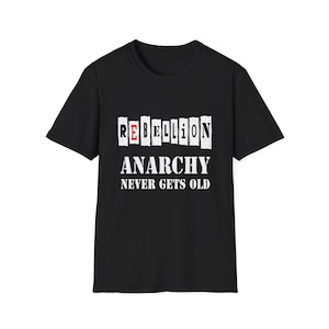 Rebellion Anarchy T-Shirt for Older Punks