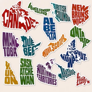 Ensemble de cartes typographiques du Canada au format SVG, toutes les provinces et territoires, cartes canadiennes au format SVG, conception de carte en lettres, art mural Canada au format SVG