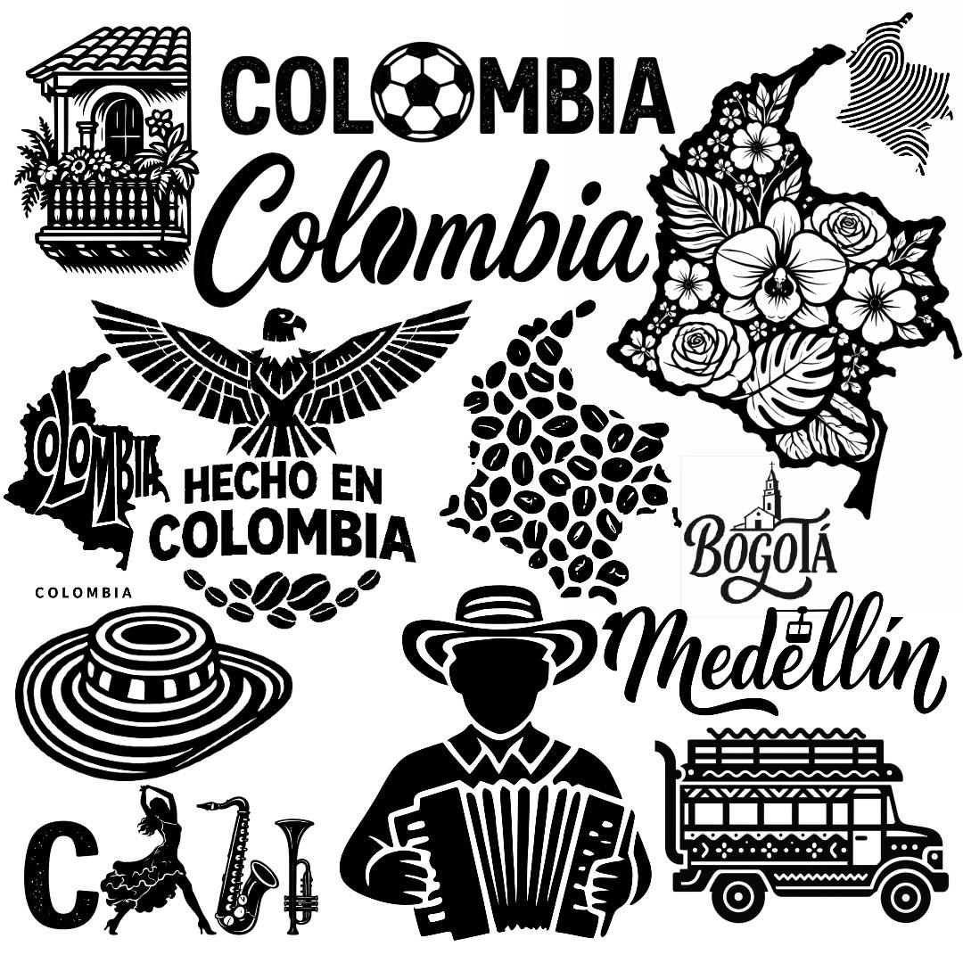 Colima Svg Lettering Colombia SVG Bundle - Colombia Pride Designs for Cricut, Colombian ...