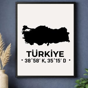 Turkey Map SVG Cricut File | Türkiye Outline Design | Minimalist Wall Art | Instant Download