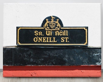 O'NEILL, Irish Language, IRELAND Ancestry, Gaelic Street Sign, TIPPERARY, O'Neill Street, Clonmel, Ireland Photo Souvenir, Irish Pub Decor