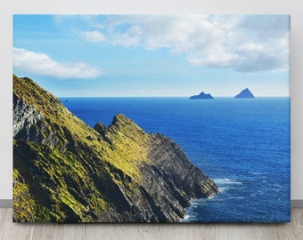 Skellig Islands, Co. KERRY, Coastal Photography, Celtic Decor, Ireland Wall Art, Iveragh, Ireland Mountains, Kerry Cliffs, Skelligs, Jedi