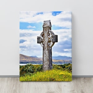 Templenoe, Ring of Kerry, Celtic Cross, Ireland Photography, SULLIVAN, Beautiful Landscape Photo, Gaeltacht, Country Decor, Religious Art