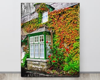 CONG, Co. Mayo, Ivy Cottage, IRELAND CANVAS, Connemara, Quiet Man, Irish Art, Irish Photo Mug, Connaght, Galway, John Wayne, Canvas Photo