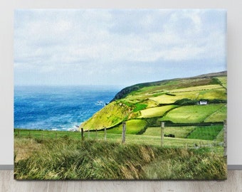 Kinnagoe Bay, Inishowen Peninsula, Co. DONEGAL, Ireland, IRISH Wall Canvas, Nautical Decor, Coastal Wall Art, Sea View, Ireland Wall Poster