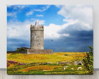 Doonagore CASTLE, County Clare, IRELAND Photo, Best Sunny Day Ever, Landscape Photography, Medieval Castle, Quintessential IRISH Countryside