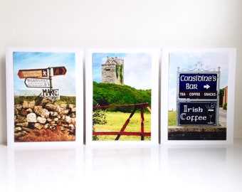 County CLARE, Ierse wenskaarten, foto's van Ierland, Moher, Considine, IRISH COFFEE-bord, Irish Castle, Irish Pub, Landscape Card, Paddy