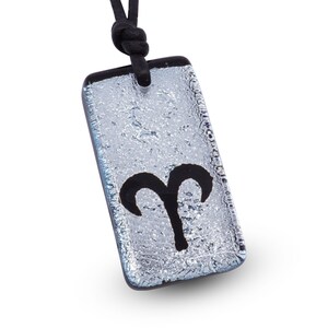 Men's Minimalist Aries Zodiac Horoscope Necklace Handmade by Zulasurfing image 1
