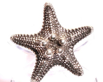 White knobby Starfish Ring size 8 .925 Sterling silver Beach Jewelry ocean Ring Handmade By ZulaSurfing