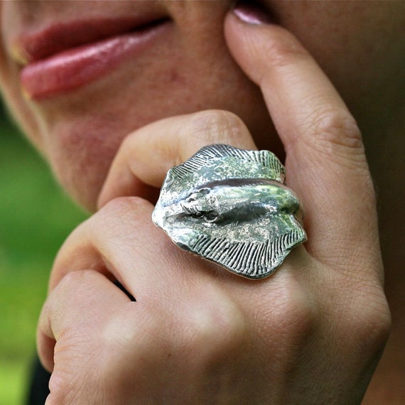 Items Similar To Manta Ray Sting Ray Ring Sterling Silver Scuba Jewelry 