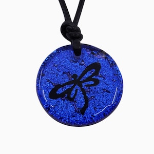 Dragonfly Necklace Dragonflies Insect Jewelry silver color dichroic Glass Dragon fly Jewelry Handmade by ZulaSurfing