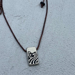 Beach Jewelry The Great Wave Pendant north shore Handmade by ZulaSurfing image 5