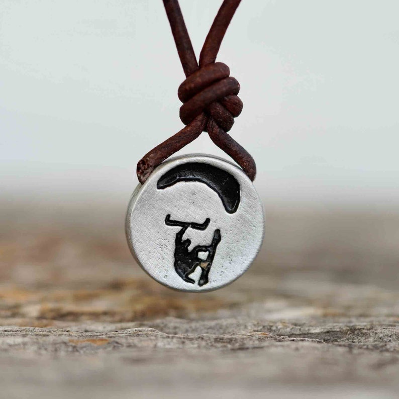 Kitesurfing Necklace Gift Pewter pendant Handmade by Zulasurfing image 9
