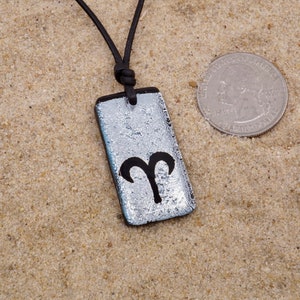 Men's Minimalist Aries Zodiac Horoscope Necklace Handmade by Zulasurfing image 4