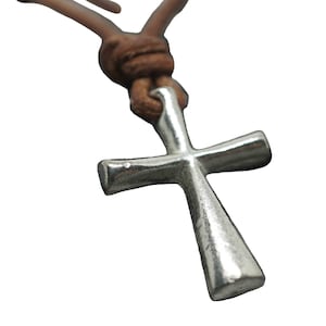Mens Leather Cross Necklace Etsy Singapore