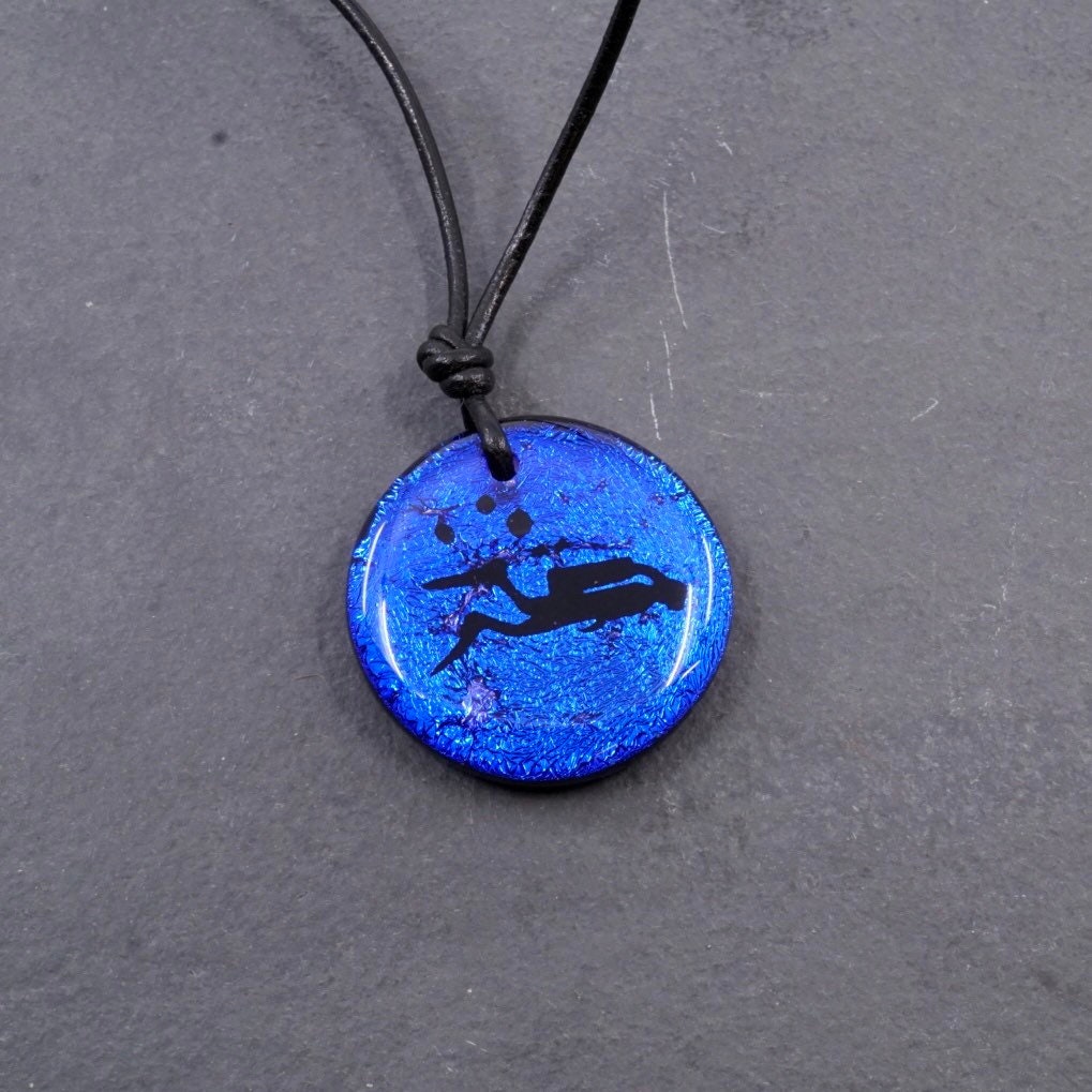 Scuba Diving Diver necklace designed by ZulaSurfing Etsy