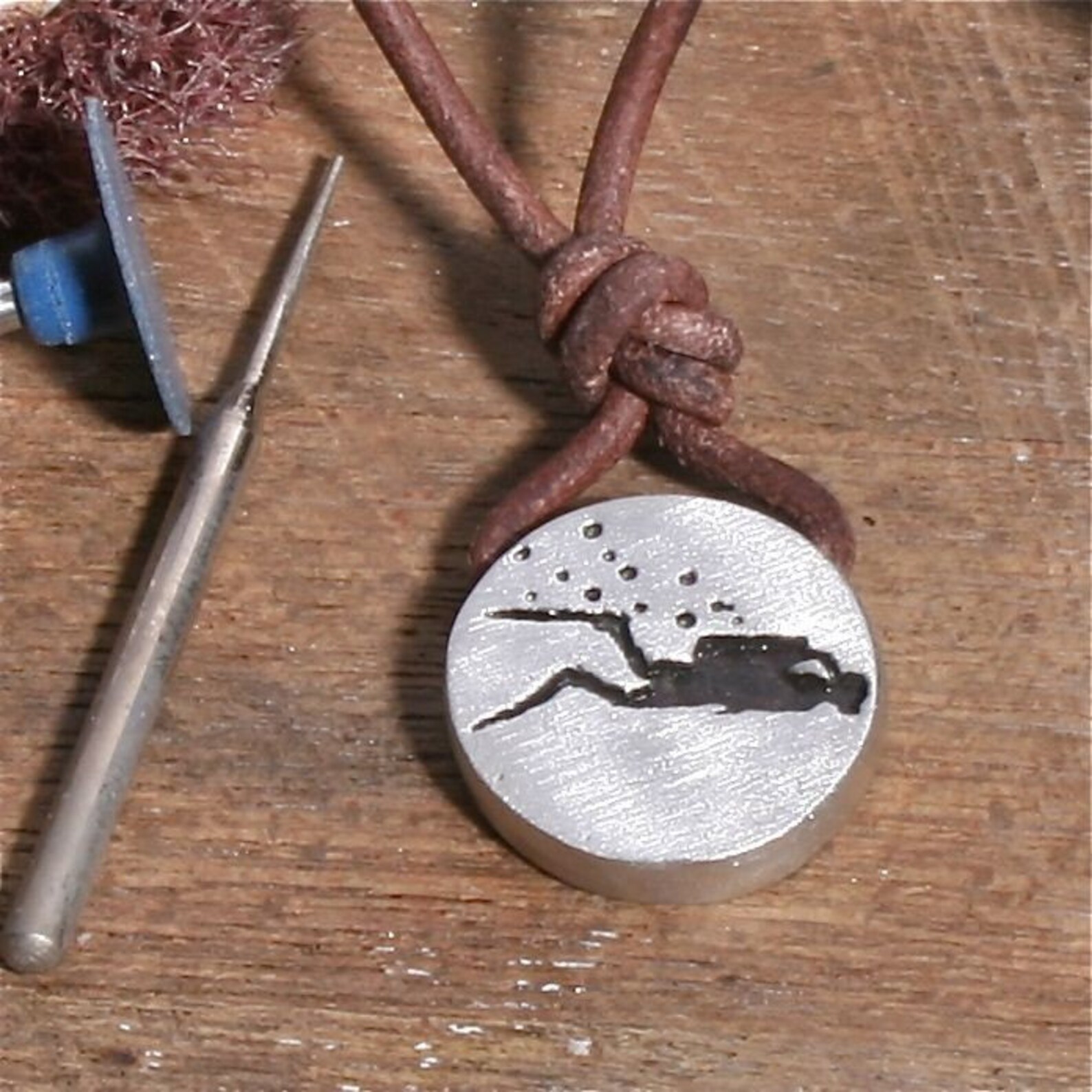 Scuba Diving Necklace Pewter Scuba Jewelry by Zulasurfing Etsy UK