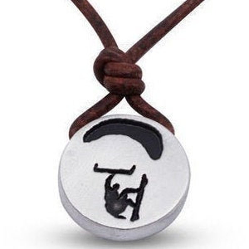 Kitesurfing Necklace Gift Pewter pendant Handmade by Zulasurfing image 1