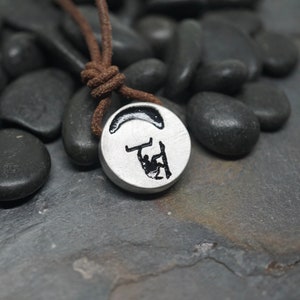 Kitesurfing Necklace Gift Pewter pendant Handmade by Zulasurfing image 2
