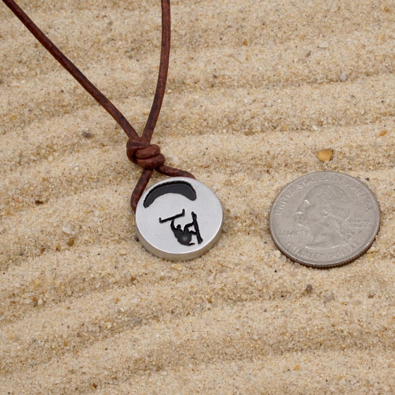 Kitesurfing Necklace Gift Pewter pendant Handmade by Zulasurfing image 3
