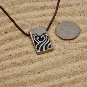 Beach Jewelry The Great Wave Pendant north shore Handmade by ZulaSurfing image 3