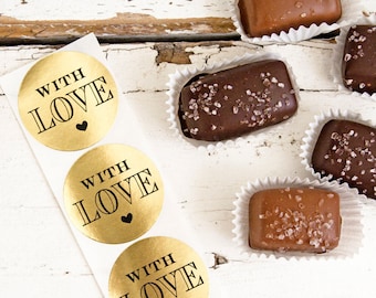 Gold Foil THANK YOU Stickers Wedding Favor Shower Thank